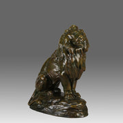 Clovis Masson Lion Assis - Animaliers Bronze - Hickmet Fine Arts