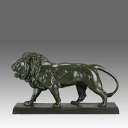 Barye Lion  - Antoine L Bayre 'Lion Qui Marche' - Hickmet Fine Arts