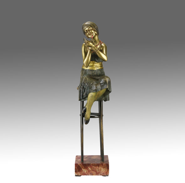 Chiparus Little Rouge - Demetre Chiparus Bronze - Hickmet Fine Arts