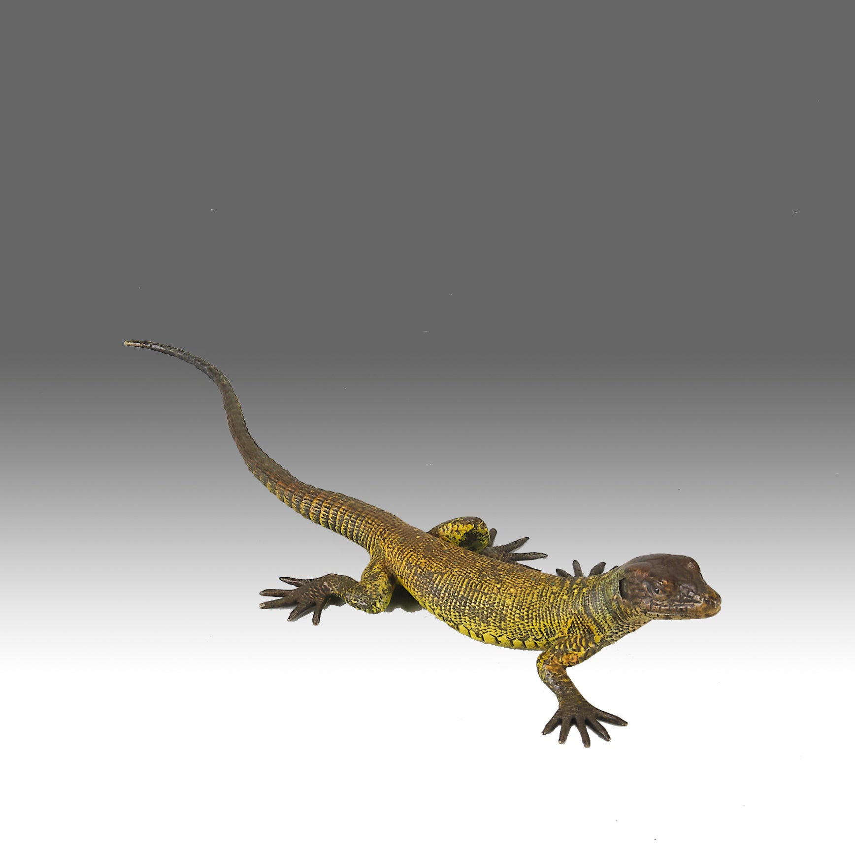 Franz Bergman cold painted bronze lizard