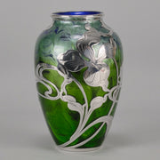 Art Nouveau Silvered Loetz Vase - Art Nouveau Glass - Hickmet Fine Arts 