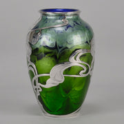 Art Nouveau Silvered Loetz Vase - Art Nouveau Glass - Hickmet Fine Arts 