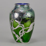 Art Nouveau Silvered Loetz Vase - Art Nouveau Glass - Hickmet Fine Arts 