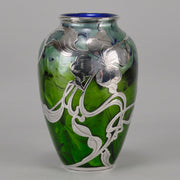 Art Nouveau Silvered Loetz Vase - Art Nouveau Glass - Hickmet Fine Arts 