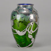 Art Nouveau Silvered Loetz Vase - Art Nouveau Glass - Hickmet Fine Arts 