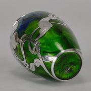 Art Nouveau Silvered Loetz Vase - Art Nouveau Glass - Hickmet Fine Arts 