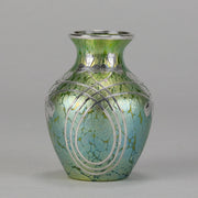 Loetz Green Papillon Vase - Art Nouveau - Hickmet Fine Arts 