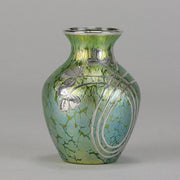 Loetz Green Papillon Vase - Art Nouveau - Hickmet Fine Arts 