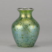 Loetz Green Papillon Vase - Art Nouveau - Hickmet Fine Arts 
