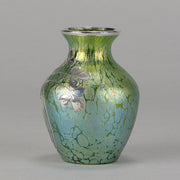 Loetz Green Papillon Vase - Art Nouveau - Hickmet Fine Arts 
