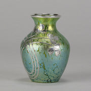 Loetz Green Papillon Vase - Art Nouveau - Hickmet Fine Arts 