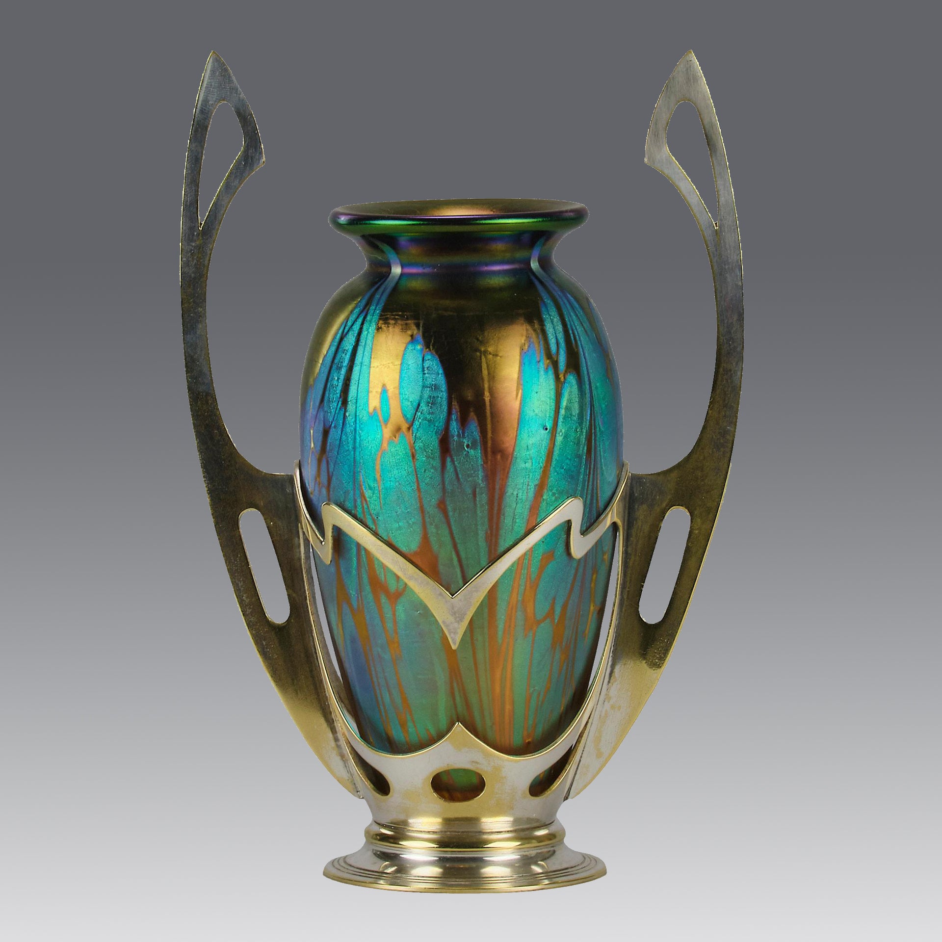 Secessionist  - Loetz Vase - Loetz Glass  - Art Nouveau Glass - Hickmet Fine Arts 