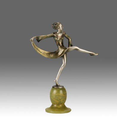 Handmade Bronze Figure - Girl with Whip- sign. Preiss Nude Naked Sculpture  Sale 