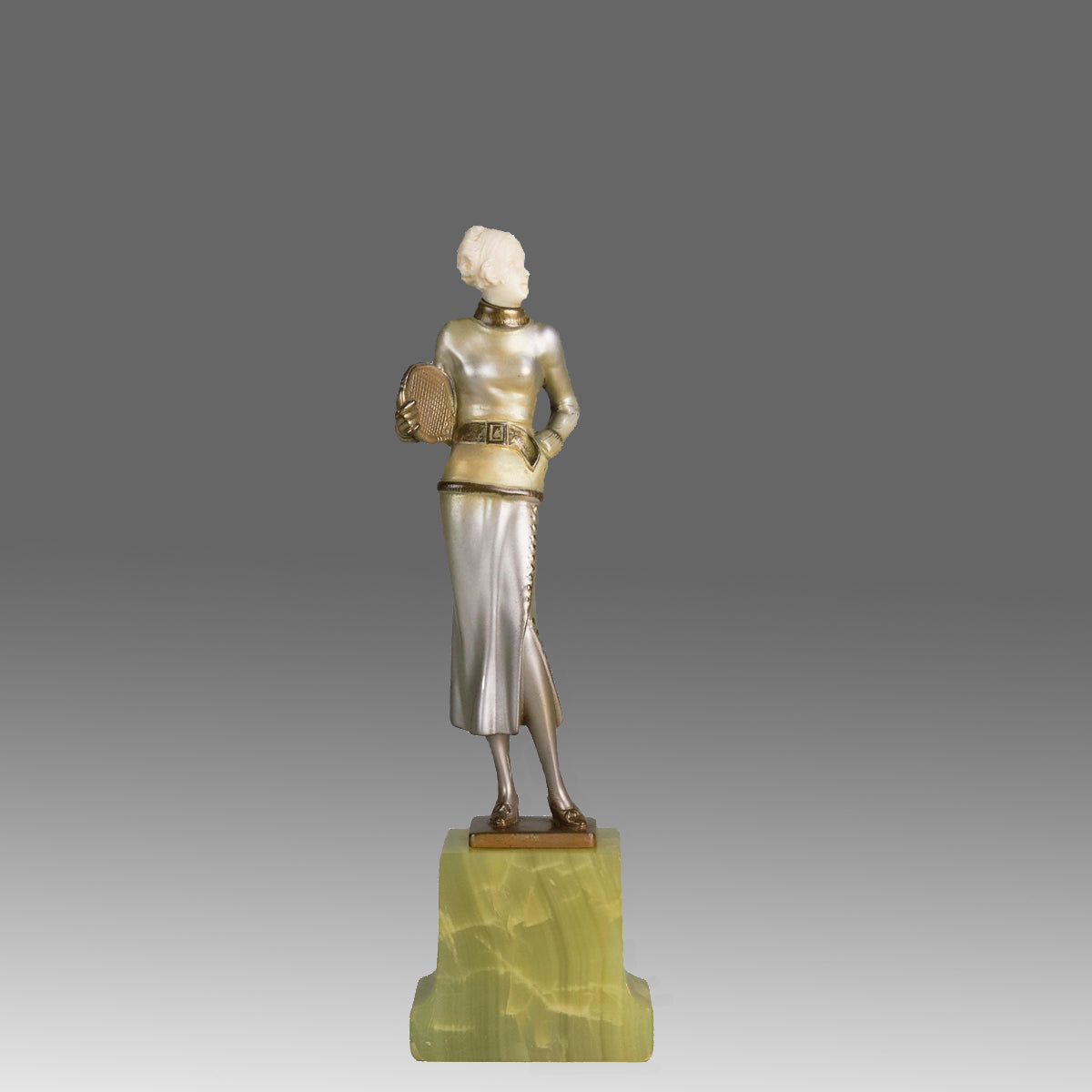 Josef Lorenzl Tennis Player - Art Deco Bronze - Hickmet Fine Arts
