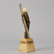 Sosson Bronze Skier - Art Deco Sculpture - Hickmet Fine Arts 