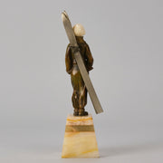 Sosson Bronze Skier - Art Deco Sculpture - Hickmet Fine Arts 