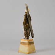 Sosson Bronze Skier - Art Deco Sculpture - Hickmet Fine Arts 