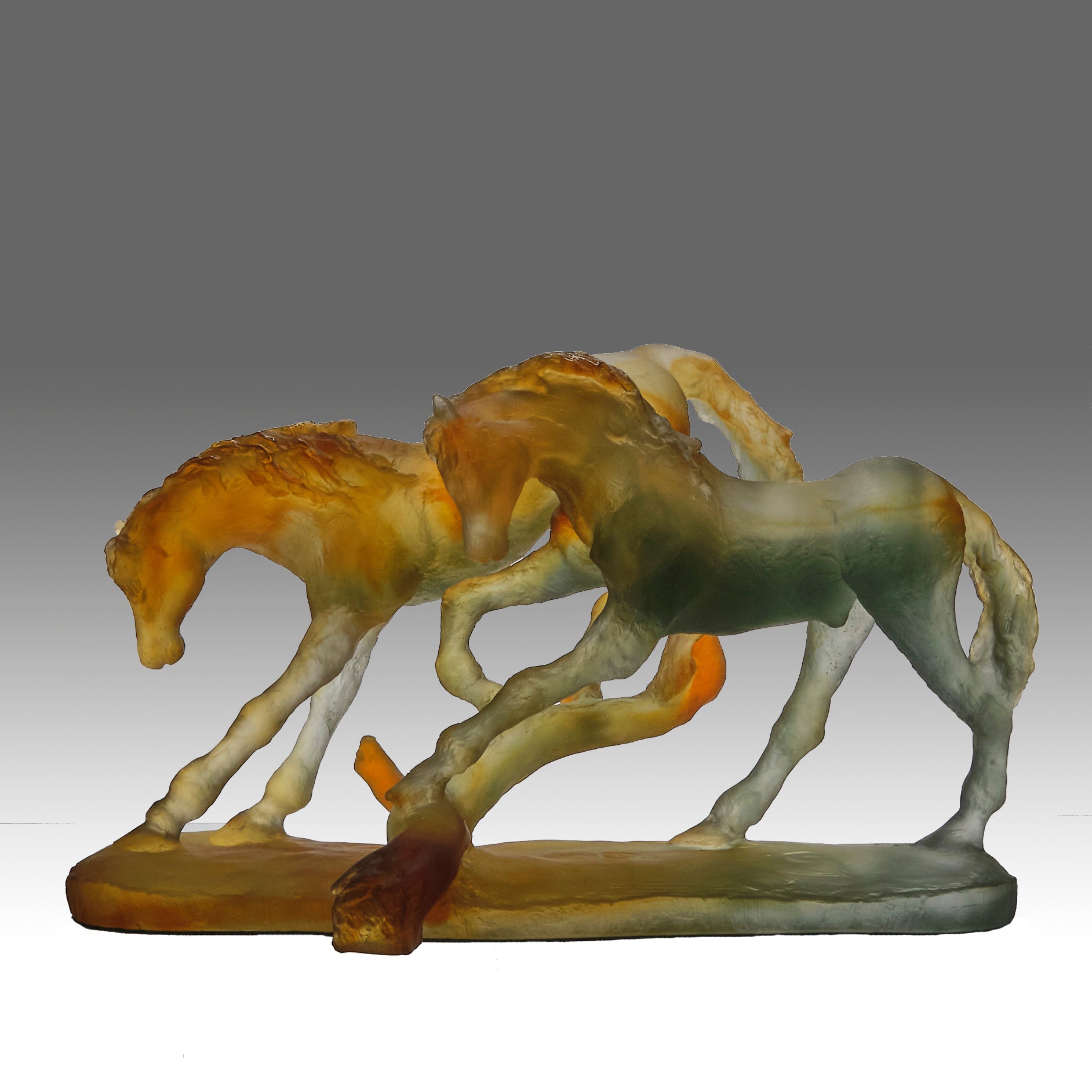 Chevaux d'Amour or Love Horses pate de verre glass limited edition by Daum