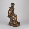 Maurice Bouval Bronze - Femma Avec Oiseaux - Hickmet Fine Arts