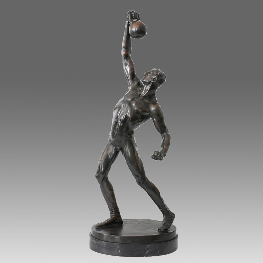 Bruno Zach Male Bronze - Power Lifter - Hickmet Fine Arts