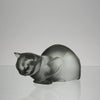 Marc Lalique Cat - Lalique Chat Repose -  Hickmet Fine Arts 