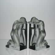 Lalique Bookends - Lalique Glass Reverie Bookends - Hickmet Fine Arts 