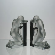 Lalique Bookends - Lalique Glass Reverie Bookends - Hickmet Fine Arts 