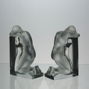 Lalique Bookends - Lalique Glass Reverie Bookends - Hickmet Fine Arts 
