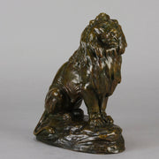 Clovis Masson Lion Assis - Animaliers Bronze - Hickmet Fine Arts