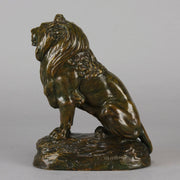 Clovis Masson Lion Assis - Animaliers Bronze - Hickmet Fine Arts