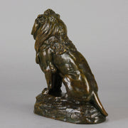 Clovis Masson Lion Assis - Animaliers Bronze - Hickmet Fine Arts