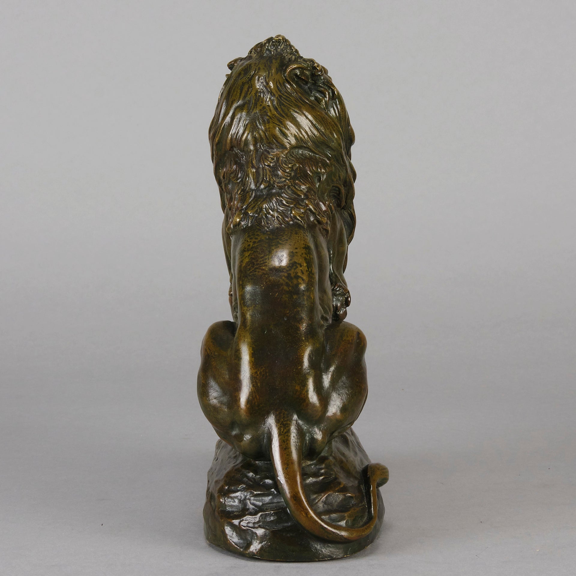 Clovis Masson Lion Assis - Animaliers Bronze - Hickmet Fine Arts