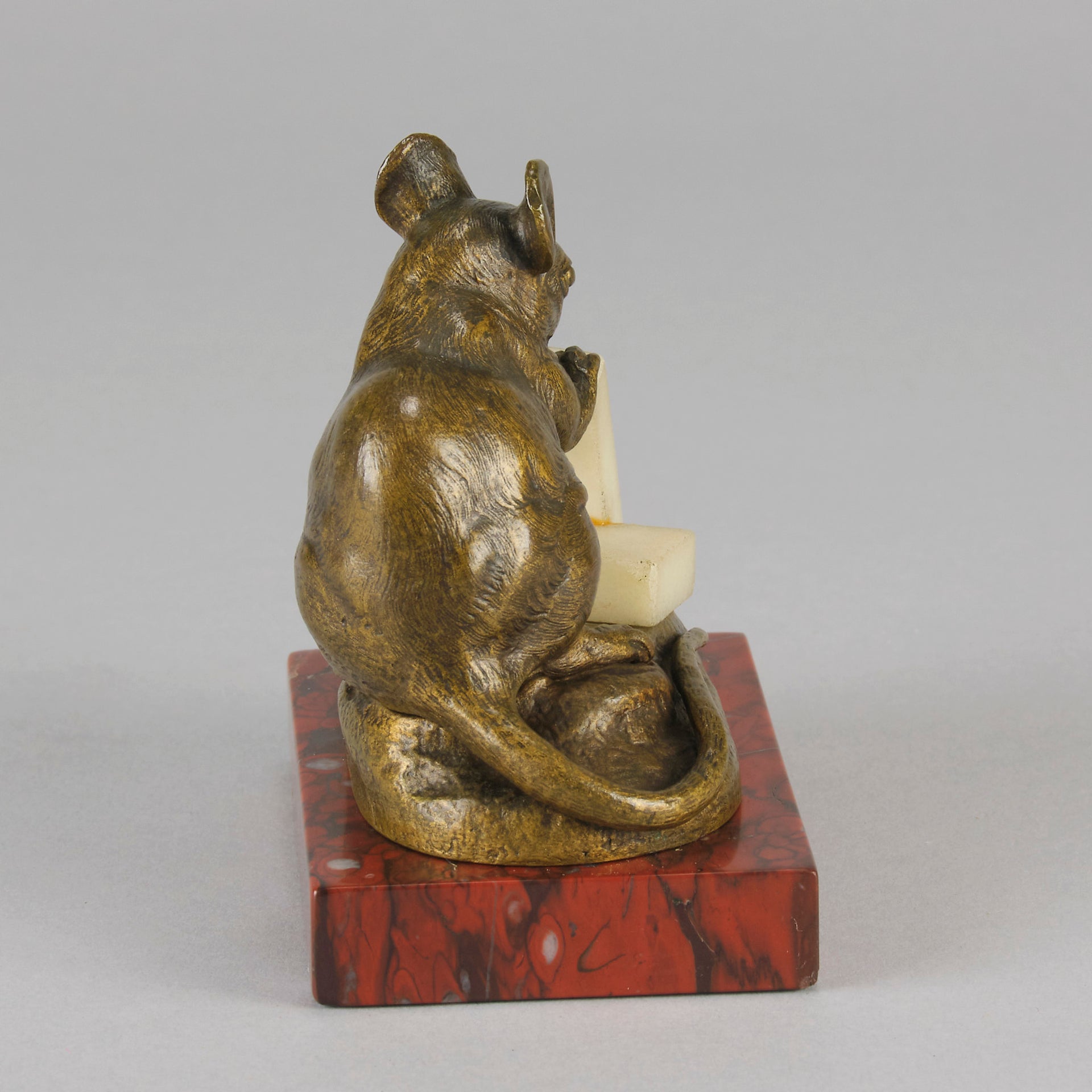 Clovis Masson Bronze - Mouse and Cheese - Animaliers - Hickmet Fine Arts