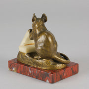 Clovis Masson Bronze - Mouse and Cheese - Animaliers - Hickmet Fine Arts