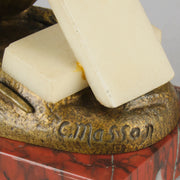 Clovis Masson Bronze - Mouse and Cheese - Animaliers - Hickmet Fine Arts