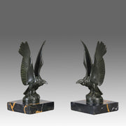 Max le Verrrier Bookends - Art Deco Bronze - Hickmet Fine Arts 