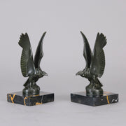 Max le Verrrier Bookends - Art Deco Bronze - Hickmet Fine Arts 