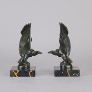 Max le Verrrier Bookends - Art Deco Bronze - Hickmet Fine Arts 