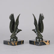 Max le Verrrier Bookends - Art Deco Bronze - Hickmet Fine Arts 