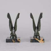 Max le Verrrier Bookends - Art Deco Bronze - Hickmet Fine Arts 