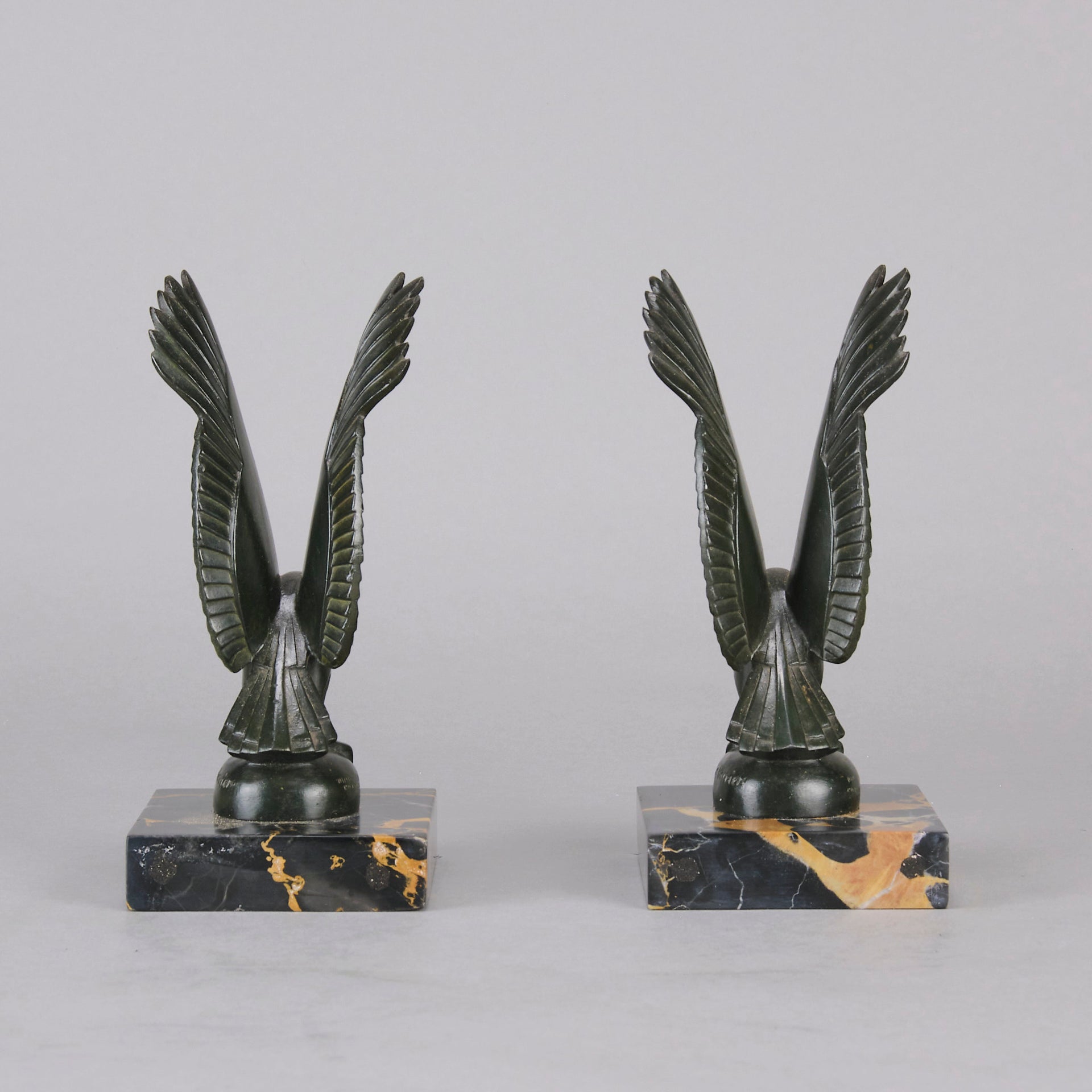 Max le Verrrier Bookends - Art Deco Bronze - Hickmet Fine Arts 
