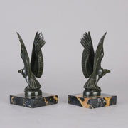 Max le Verrrier Bookends - Art Deco Bronze - Hickmet Fine Arts 