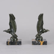 Max le Verrrier Bookends - Art Deco Bronze - Hickmet Fine Arts 