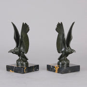 Max le Verrrier Bookends - Art Deco Bronze - Hickmet Fine Arts 