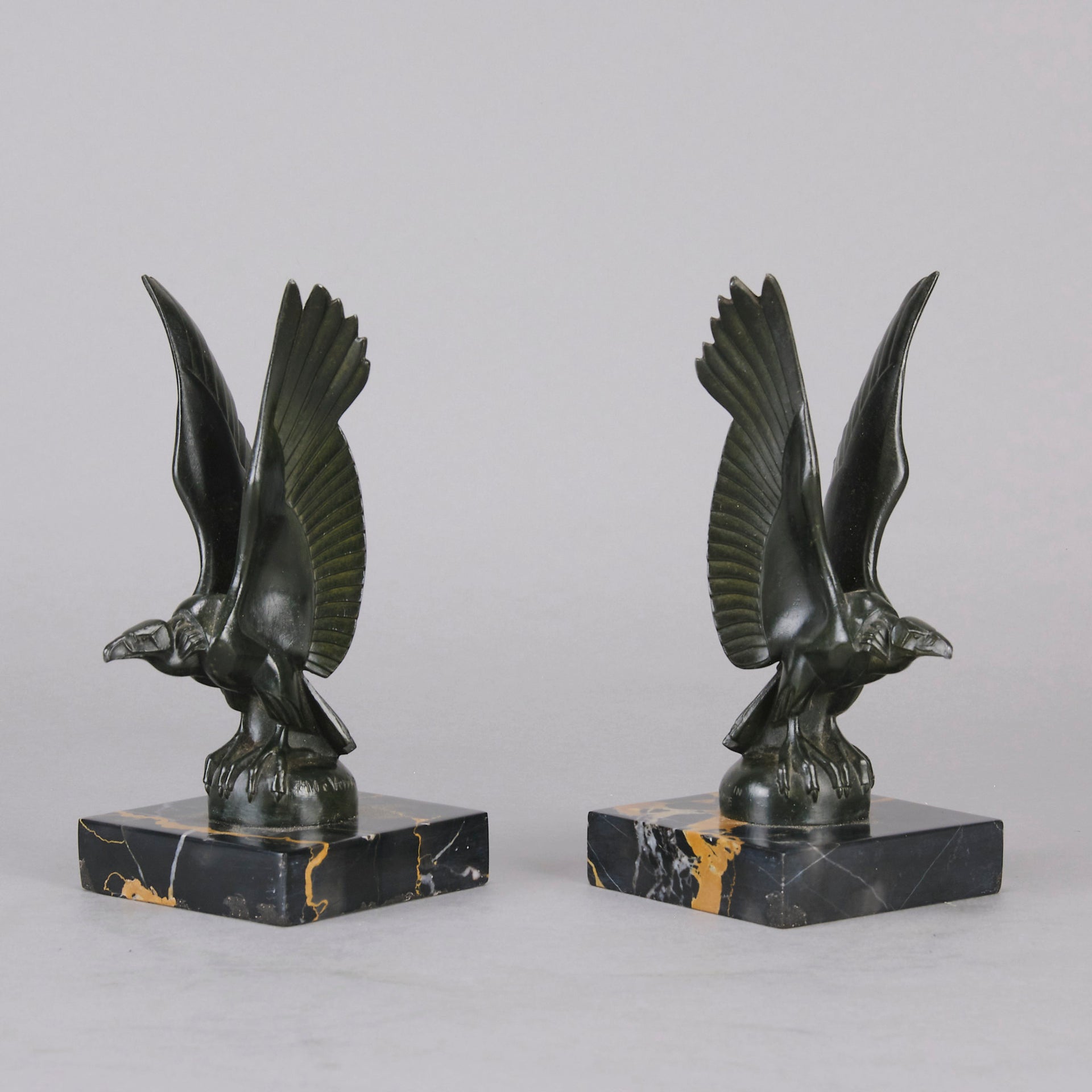 Max le Verrrier Bookends - Art Deco Bronze - Hickmet Fine Arts 