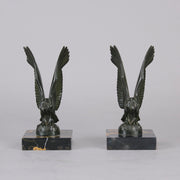 Max le Verrrier Bookends - Art Deco Bronze - Hickmet Fine Arts 