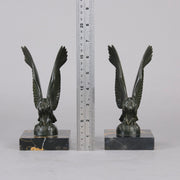 Max le Verrrier Bookends - Art Deco Bronze - Hickmet Fine Arts 