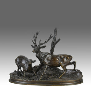 Mene Deer - P J Mene Animalier Bronze - Hickmet Fine Arts