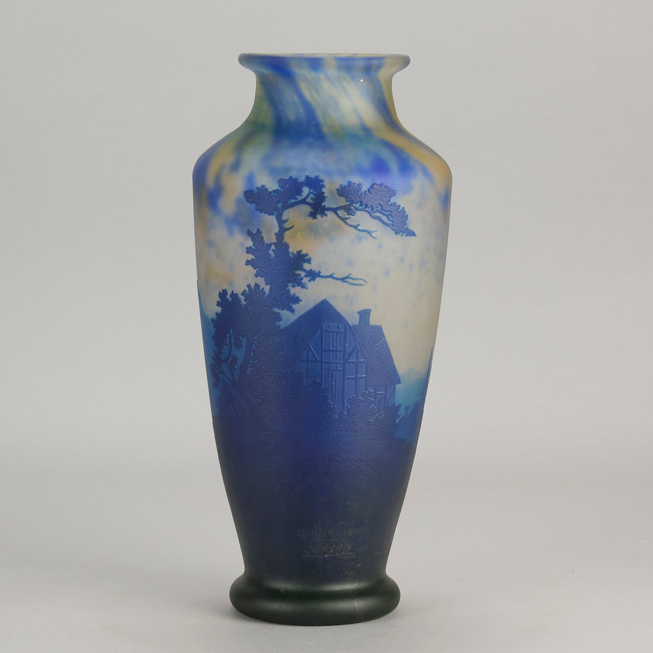 Muller Freres Vase - Cameo Glass - Hickmet Fine Arts 