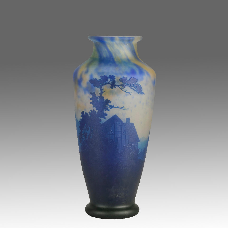 Muller Freres Vase - Cameo Glass - Hickmet Fine Arts 